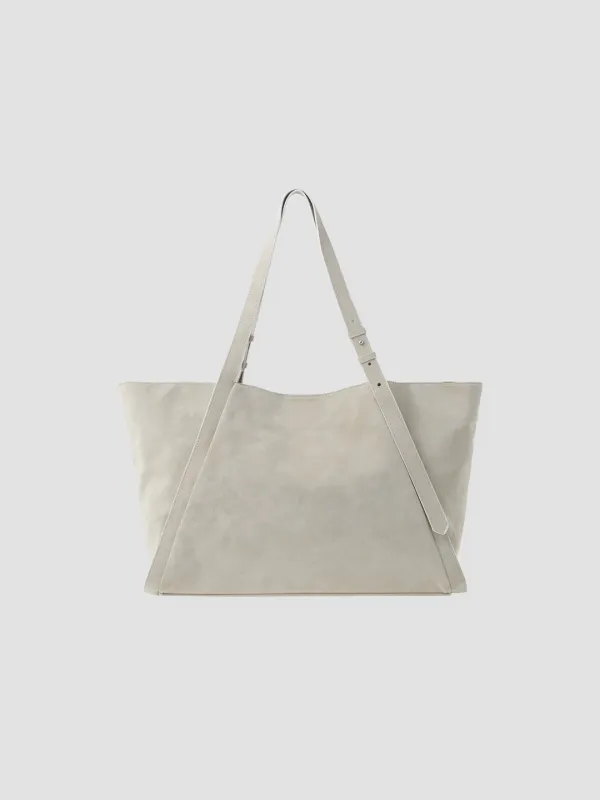 SUEDE BUCKLE SHOULDER BAG_PALE BEIGE_OE3G2MBA90BEP