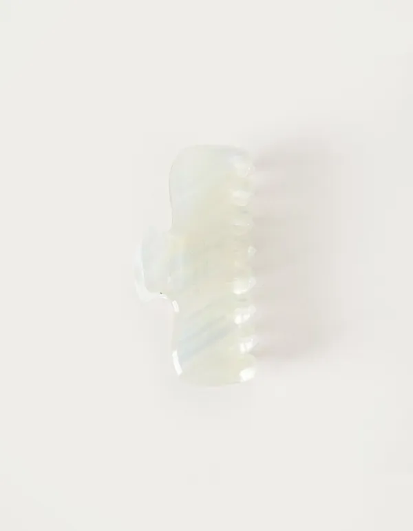 6.19 출고 Marble Sparkle Hair Clip - Ivory