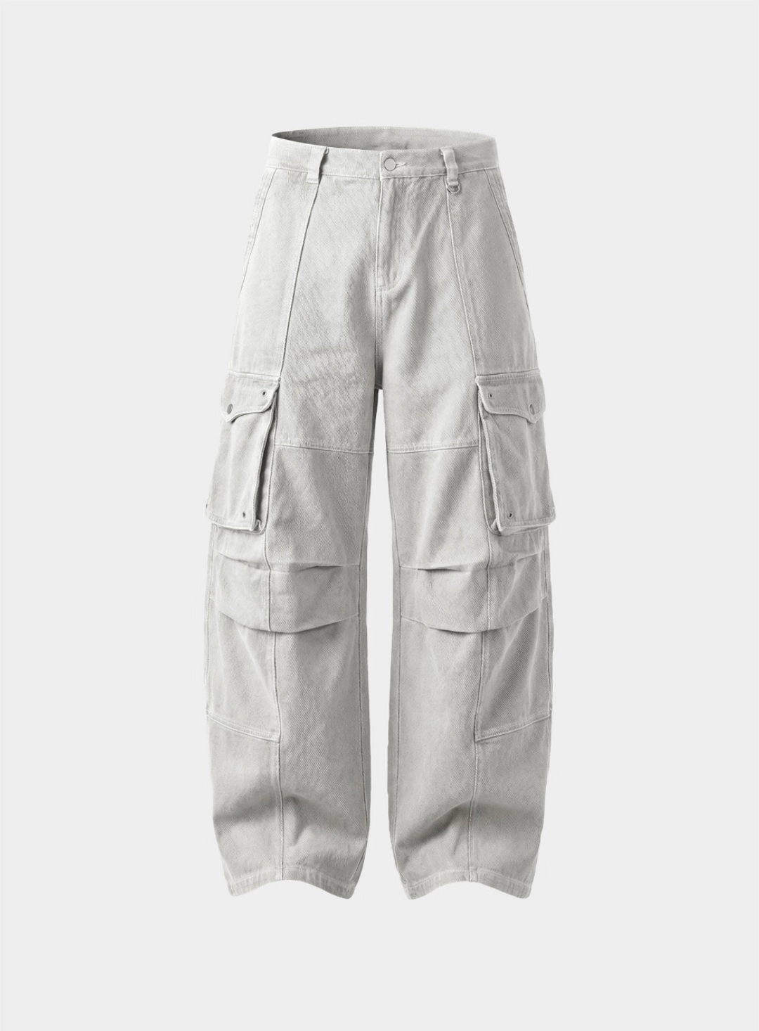 배드블러드 [6/10 발송] [w-pts26-066] Arc Curved Fit Cargo Pants - White 상품 이미지 1