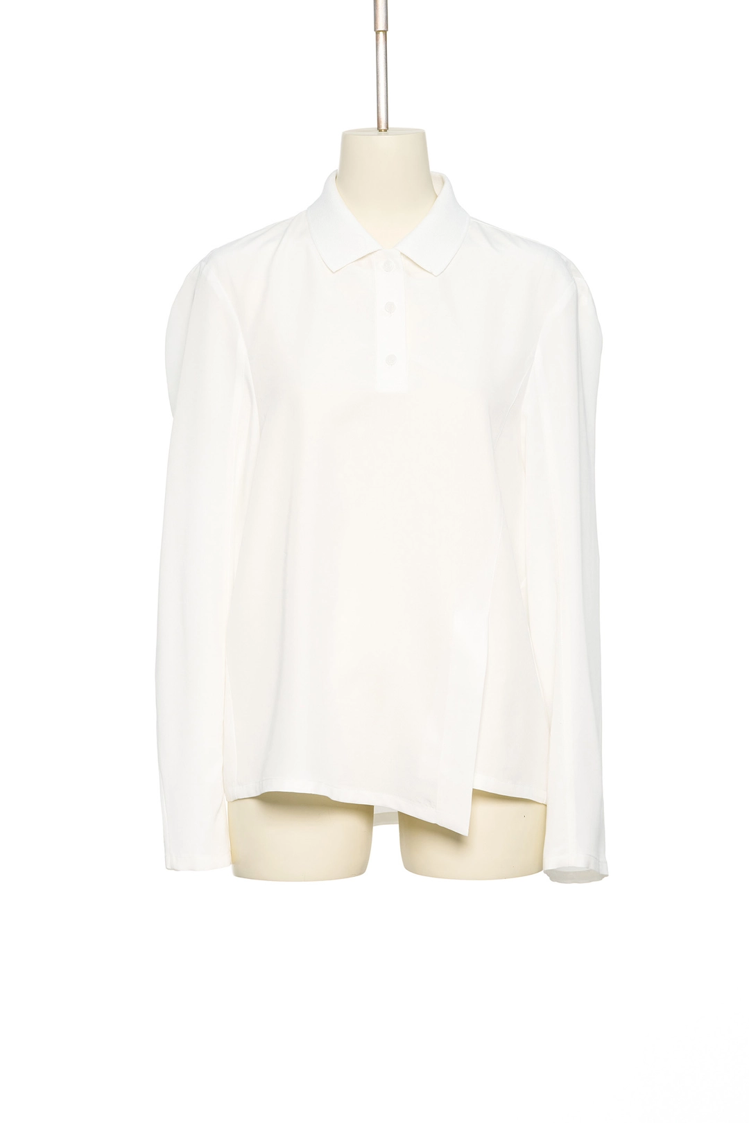푸쉬버튼 PS26 WHITE ROUND SLEEVE PIQUÉ BLOUSE 상품 이미지 1