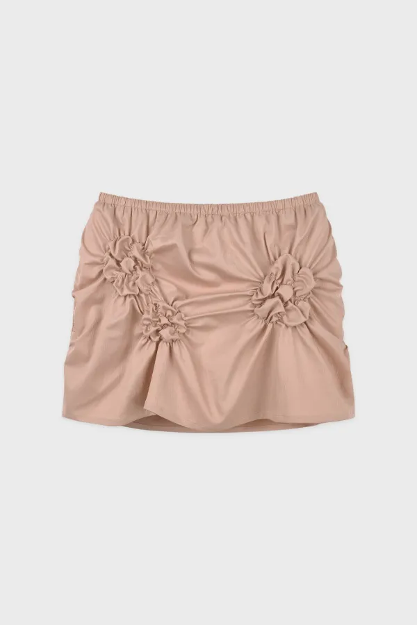 Flower Scrunch Skirt (Pink)