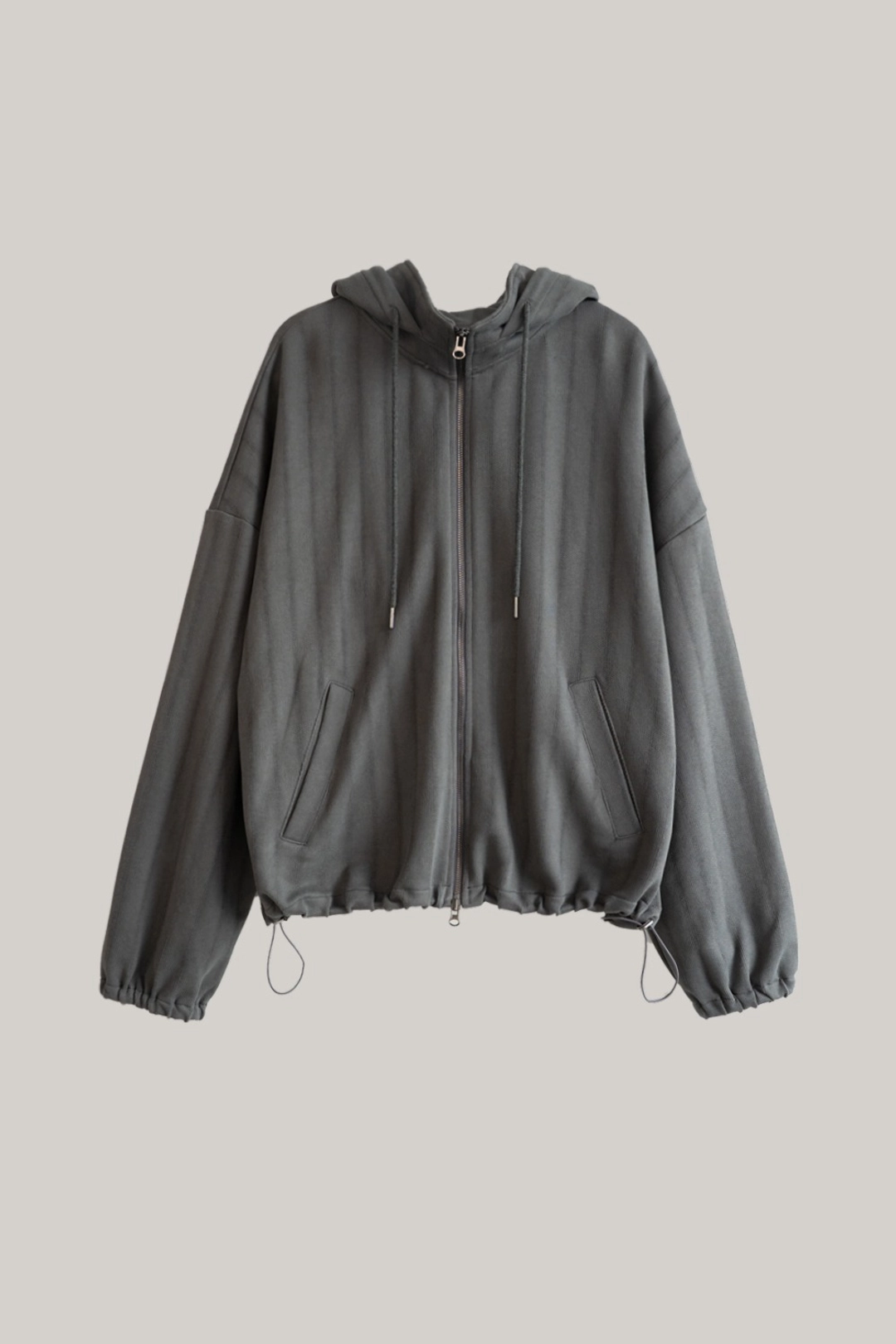 오에프씨 Grain Stripe Hood Zip-up (charcoal) 상품 이미지 1
