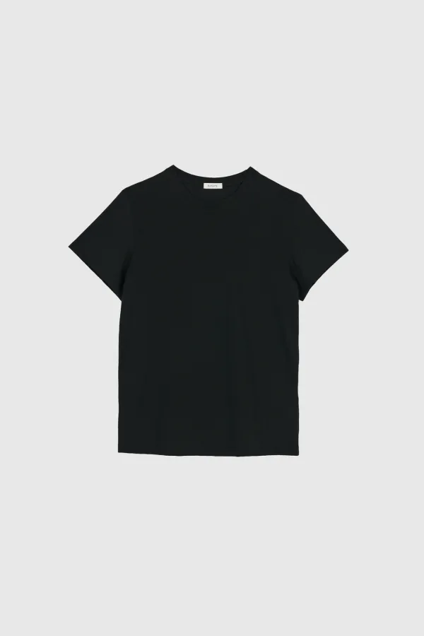 Fine Rib T-shirt (Black)