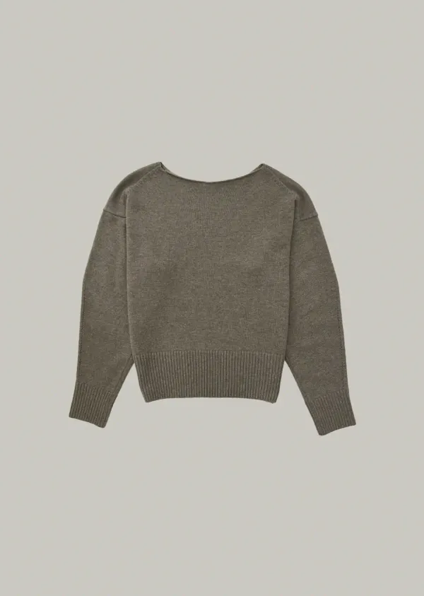 lambswool boat-neck knit