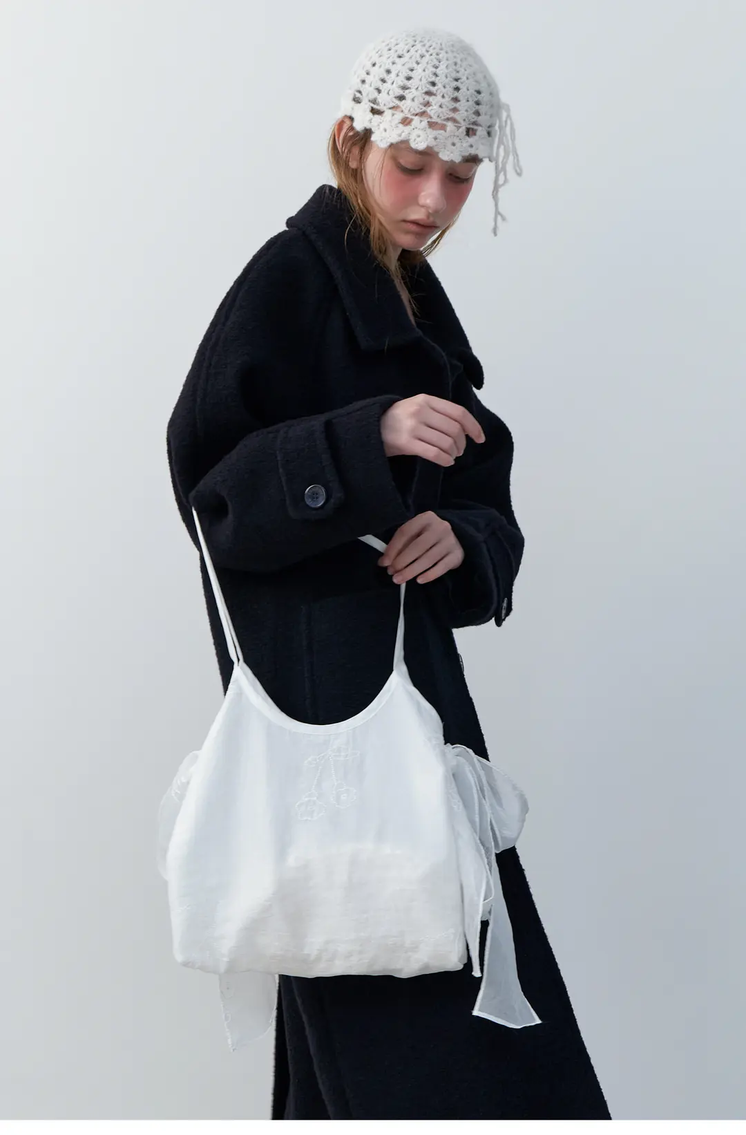 순수 Drawing Organza Bag (White) 상품 이미지 1