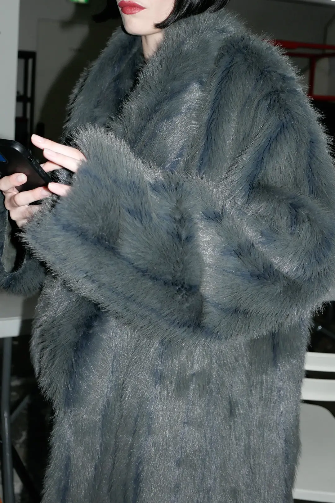 스컬프터 Reversible Faux Mouton Coat Moss 상품 이미지 1