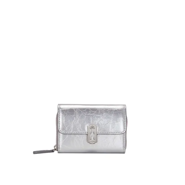 [아울렛] Perfec Essence Zipper Card Wallet (퍼펙 에센스 지퍼 카드지갑) Silver