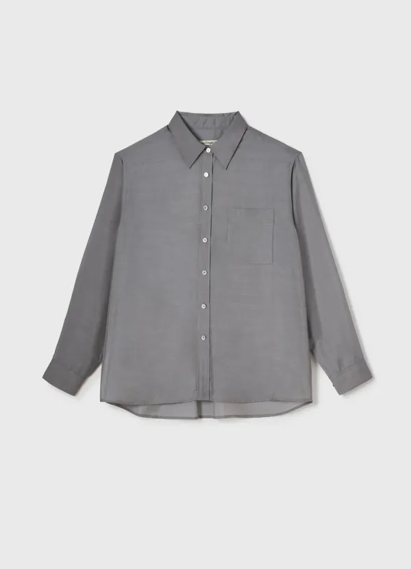 Plain Sheer Shirt / Gray