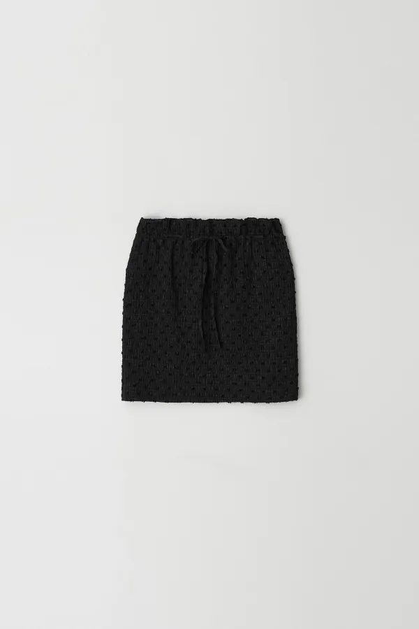 Wrinkle String Skirt (black)