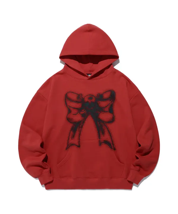 skull ribbon hoodie[red]