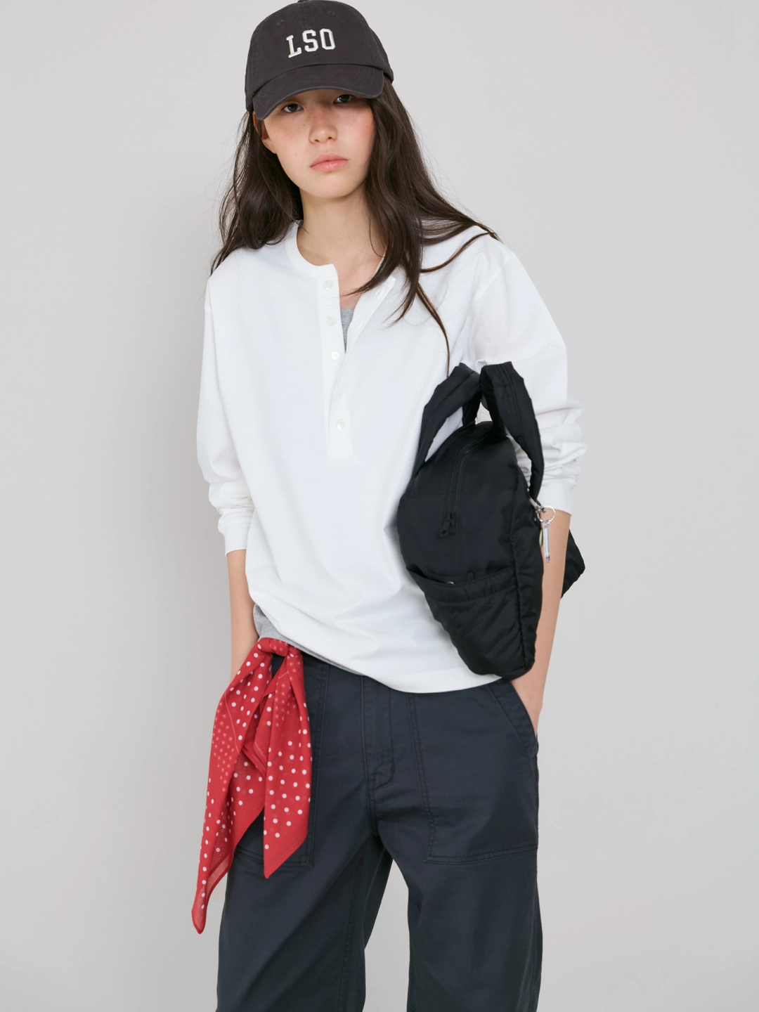 로우 LSO chino ball cap_Charcoal 상품 이미지 2