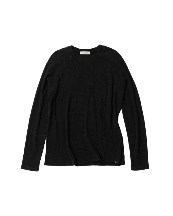 waffle raglan t-shirt (black)