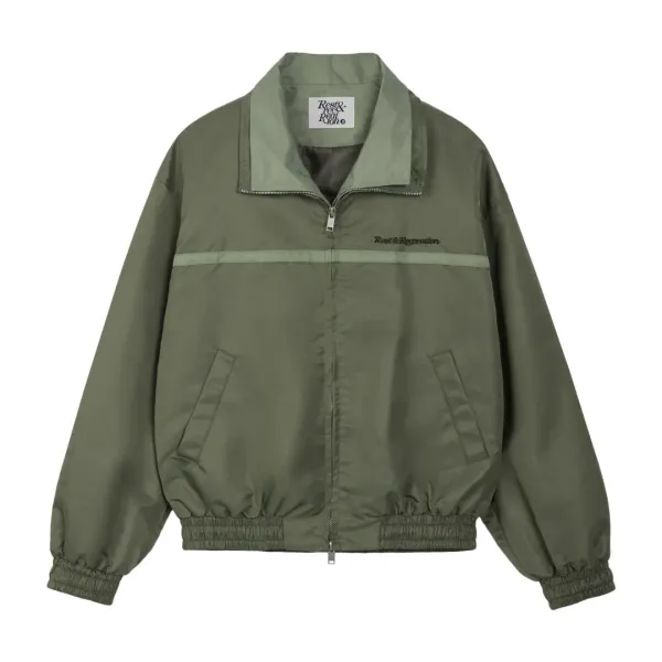 LAYERED NYLON JACKET - KHAKI