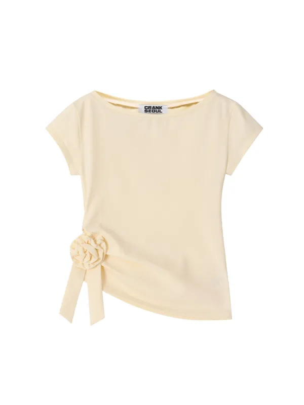 [Release 05/29] ROSETTE SHIRRING TOP_YELLOW