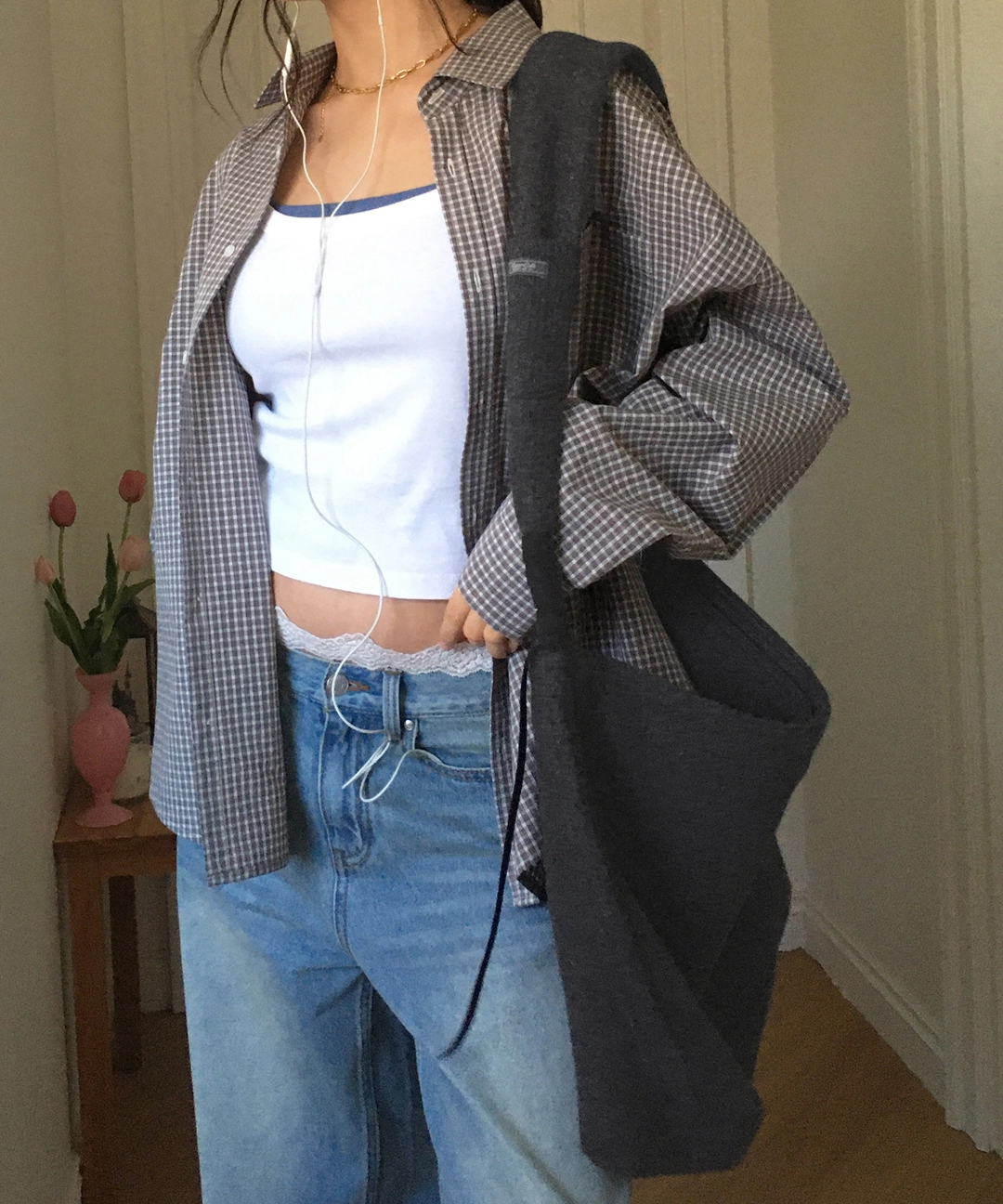 비터셀즈 Rolling Knit Big Bag-Charcoal 상품 이미지 2