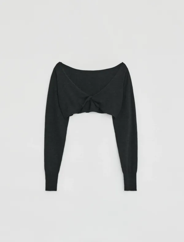 TWIST BOLERO KNIT [CHARCOAL]