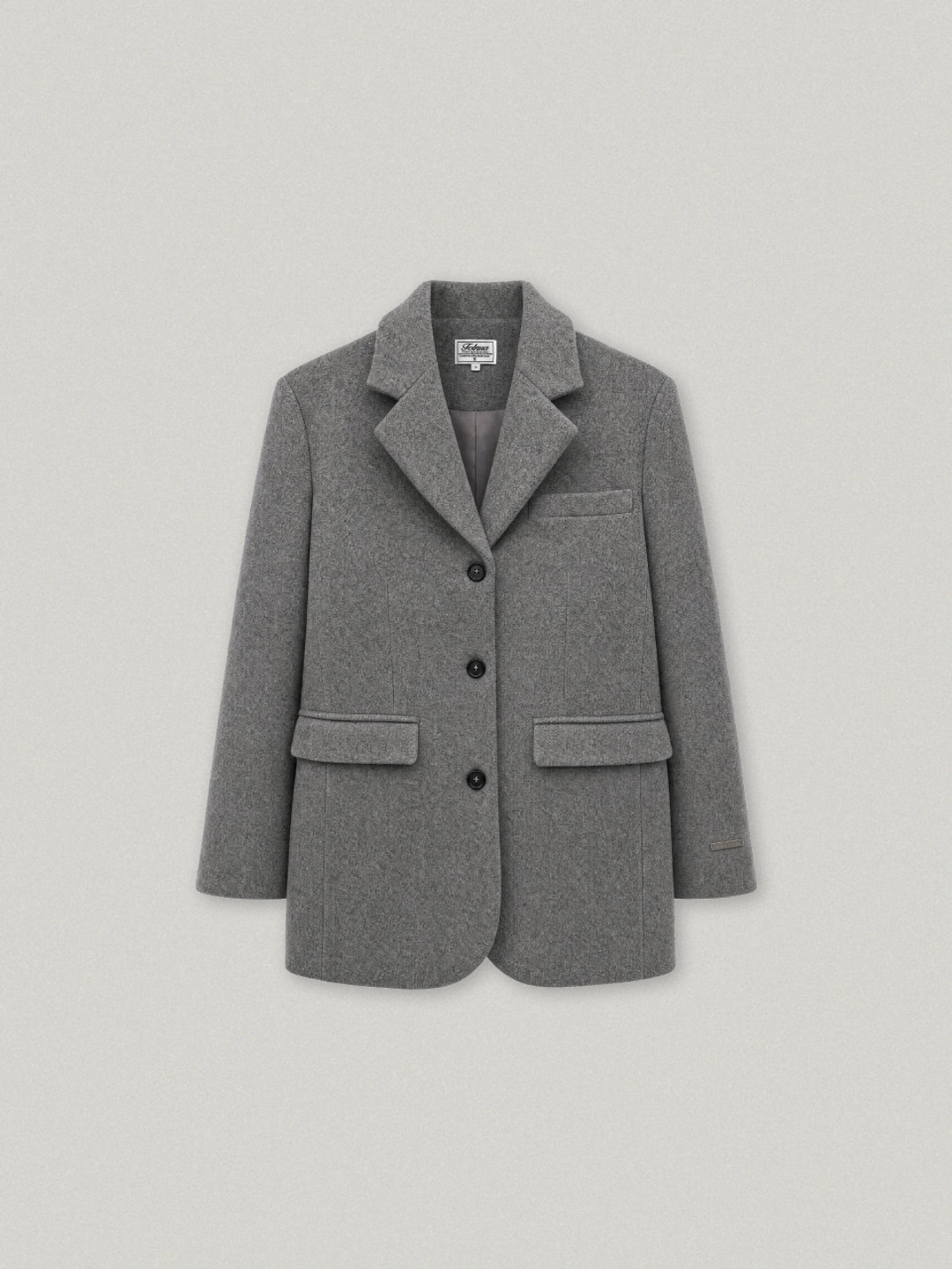 폴뉴아 LAINE WOOL SINGLE JACKET (GRAY) 상품 이미지 1