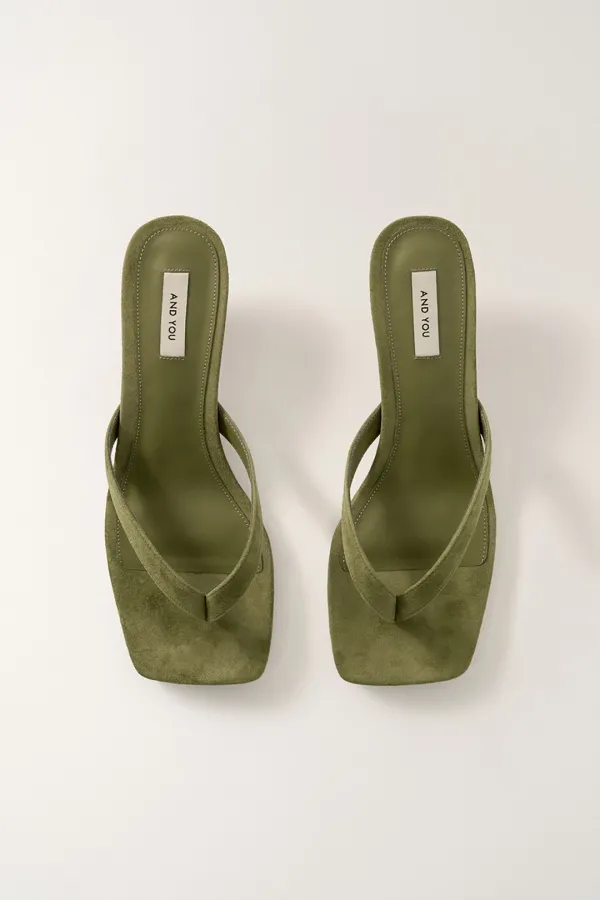 스웨이드 키튼힐 쪼리 (Olive green)_2GSUAS01
