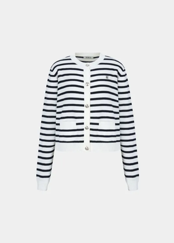 W STRIPED KNIT CARDIGAN - STRIPE