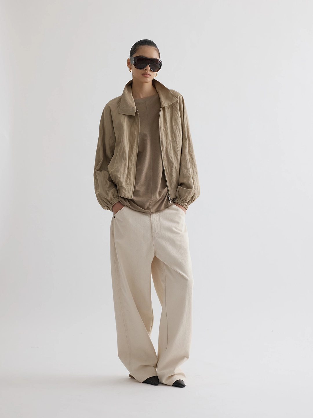 알투더블유 Delva cotton semi-wide DN - Ecru 상품 이미지 2