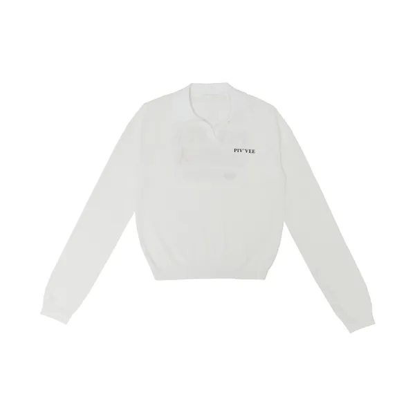 Piv\'vee Sports Club Knit PK Top (cloud white)