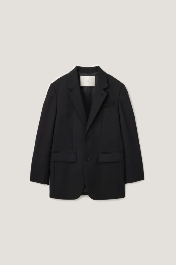UNISEX 2 BUTTON WOOL BLAZER BLACK_UDJA6A102BK