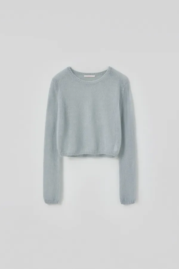 T/T Feather mohair knit (blue)