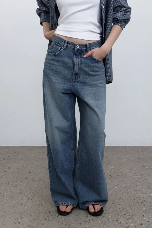 [2차] Slab washing denim (middle blue)