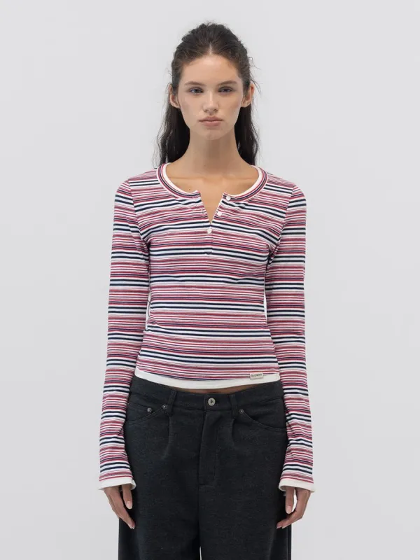 ROAN LAYERED LONG SLEEVE (RED STRIPE)