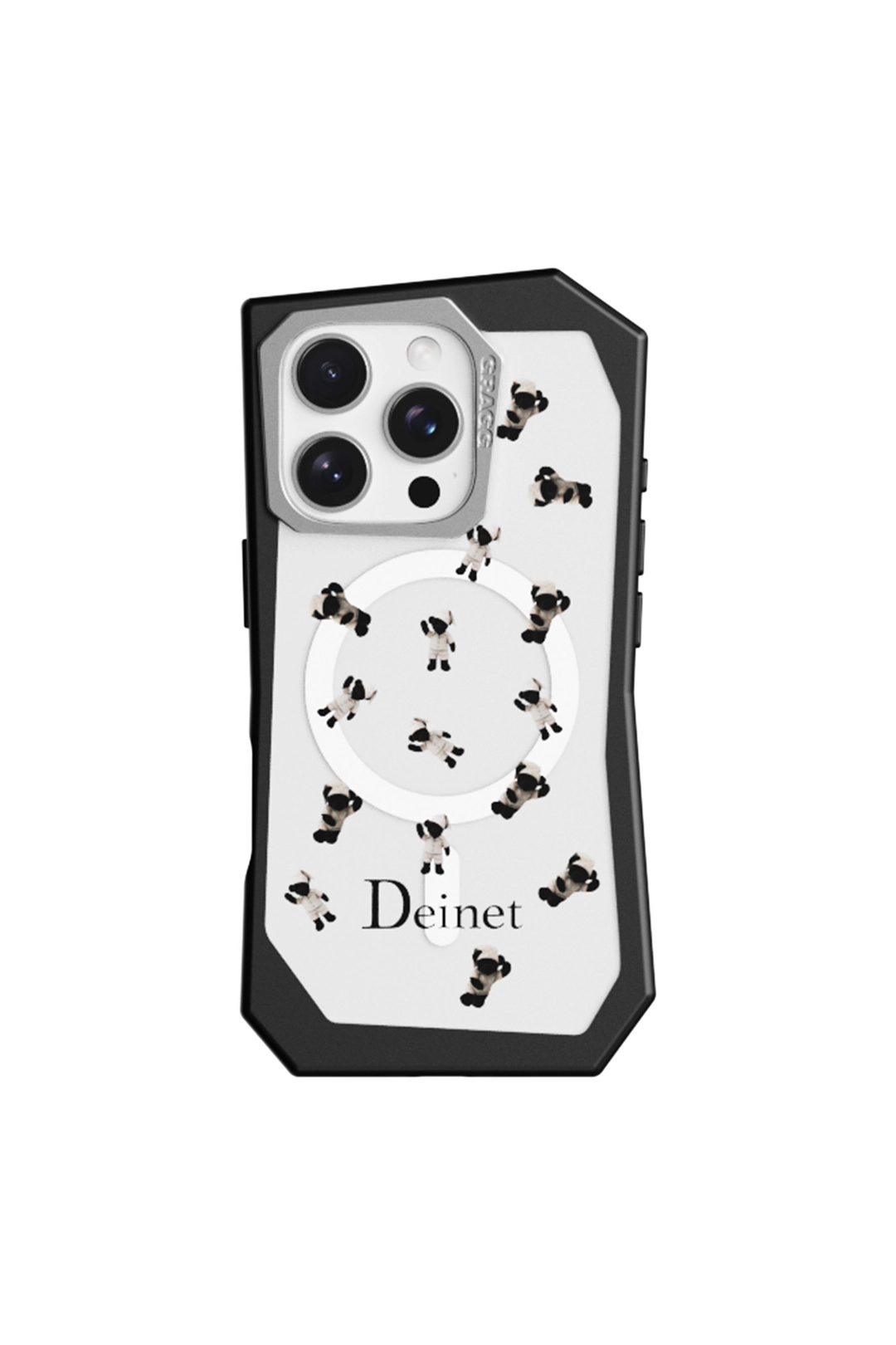 다이닛 [DEINET X GRAGG] MAGSAFE LANDING CORNER CASE - NIGHT BEAR BLACK IN 16 상품 이미지 1