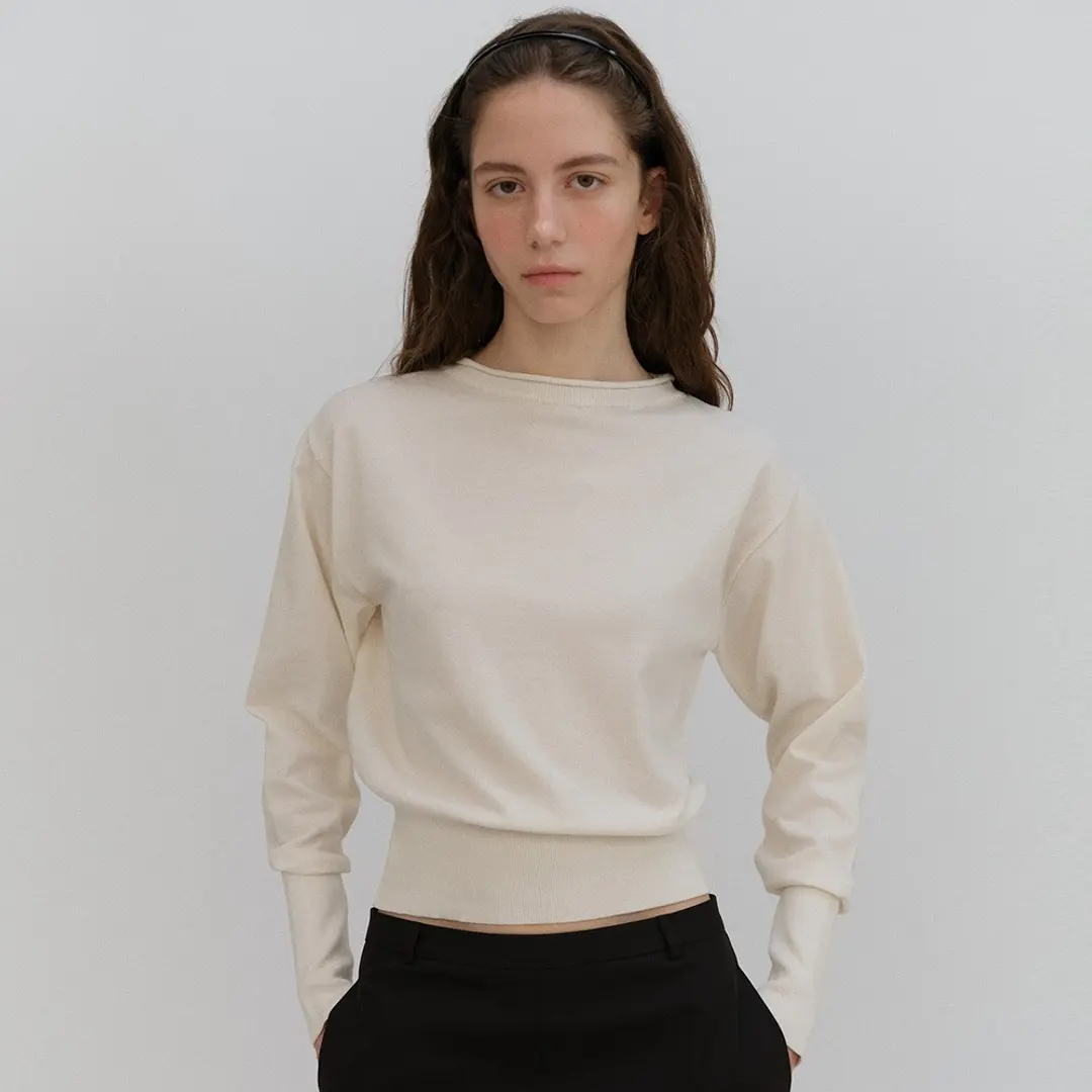 베이오드 Rolled neck knit_ivory 상품 이미지 2