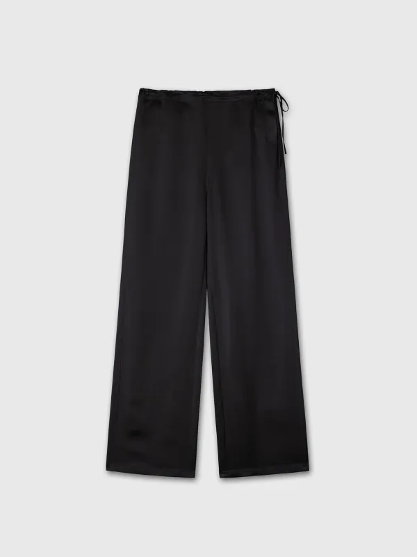 (W) DRAWSTRING LOUNGE PANTS_ BLACK
