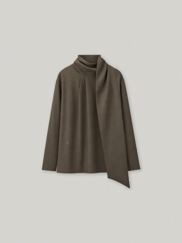GRACE TIE BLOUSE (MOCA)