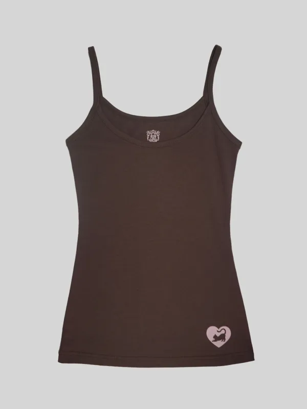 Sweet Kitty Tank Top Brown