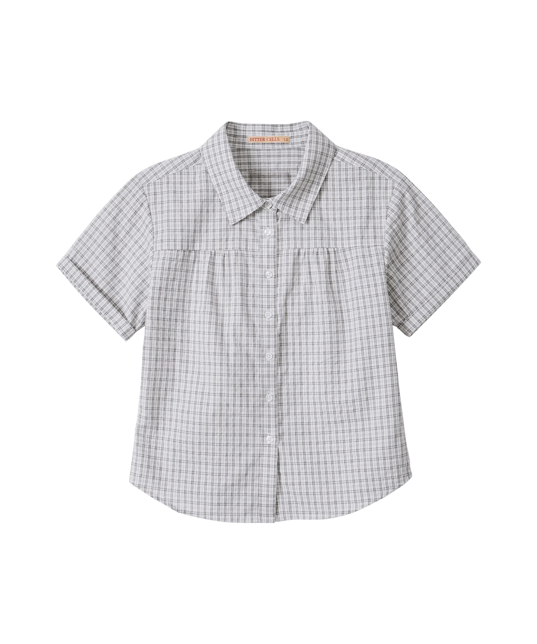 비터셀즈 Elodie Half Check Shirt-Grey 상품 이미지 1