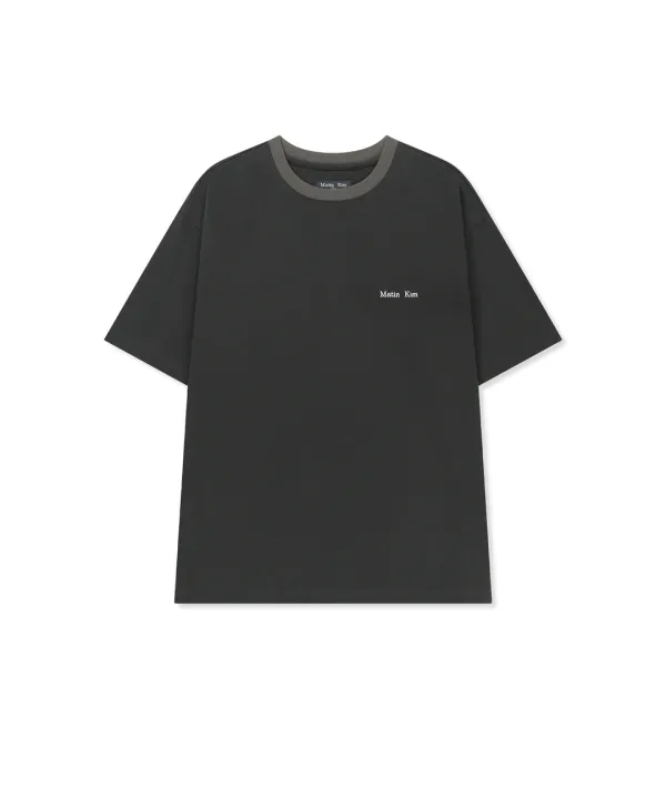 TONAL RIB BACK LOGO TOP FOR MEN IN BLACK