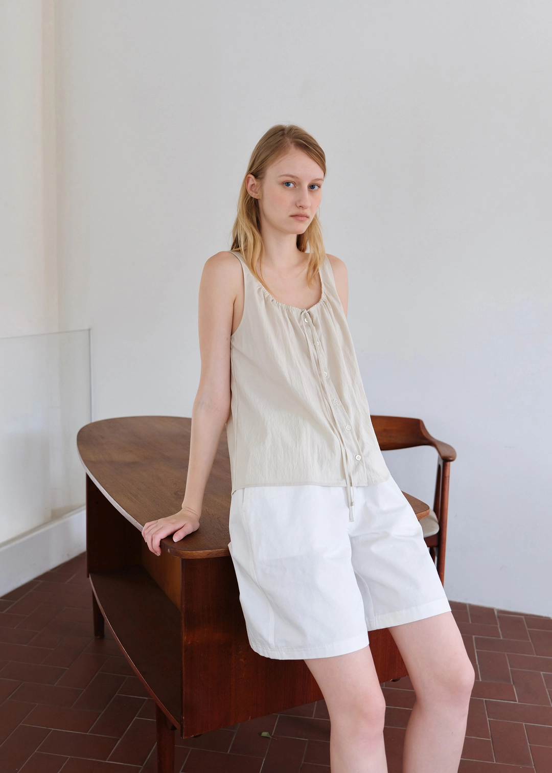 더라이 Linen Blend Half Shorts(Ivory) 상품 이미지 1