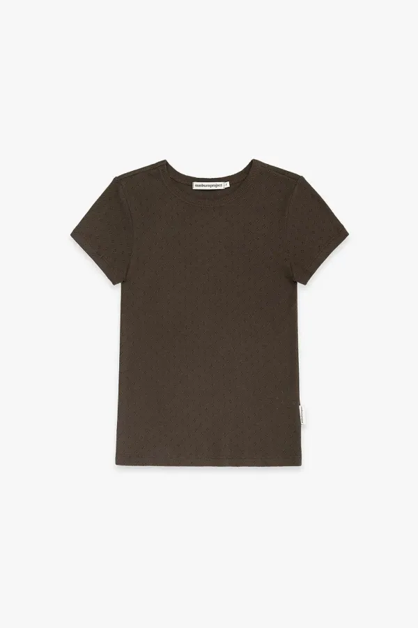 SUNBURN BASIC T-SHIRT, BROWN PUNCHING