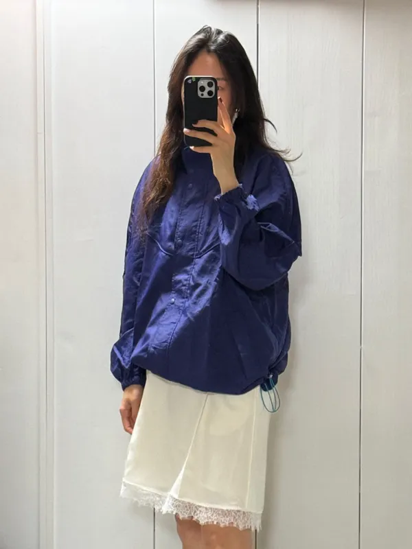 Cocoon Windbreaker Navy_F261JP03