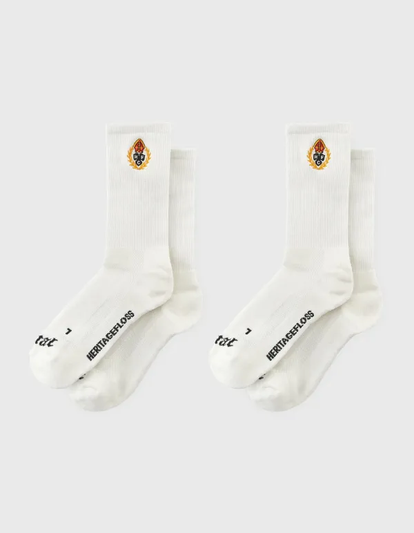 CREST 5 FUNCTION SOCKS (2-PACK) / White
