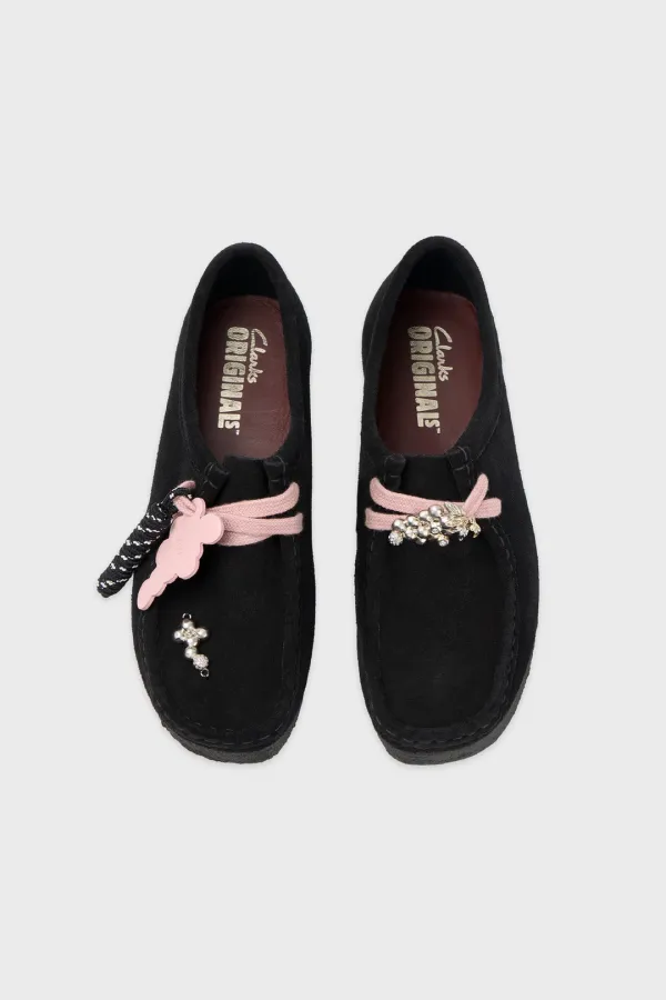 Clarks X Cus Wallabee Charm Set (Black Suede)