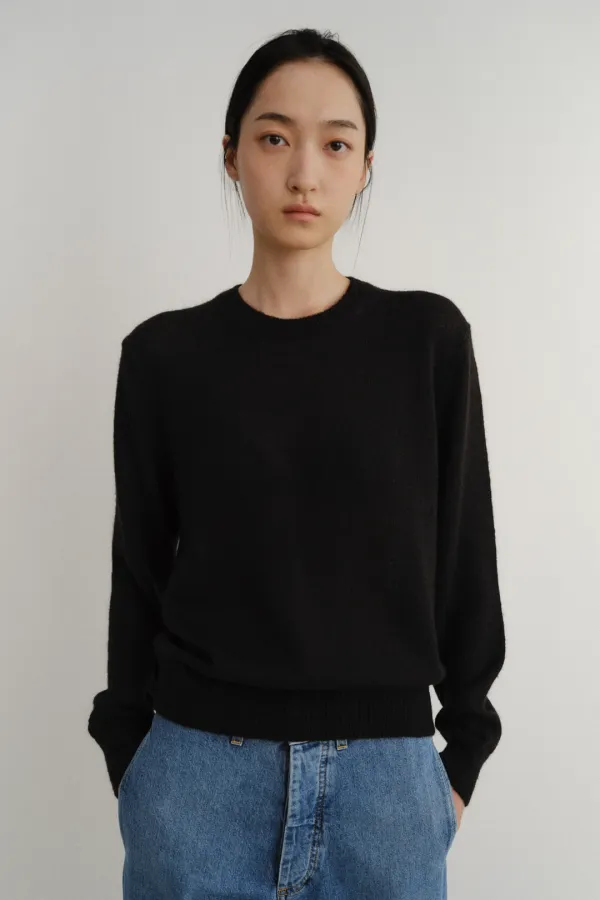 Soft mohair knit (Black)