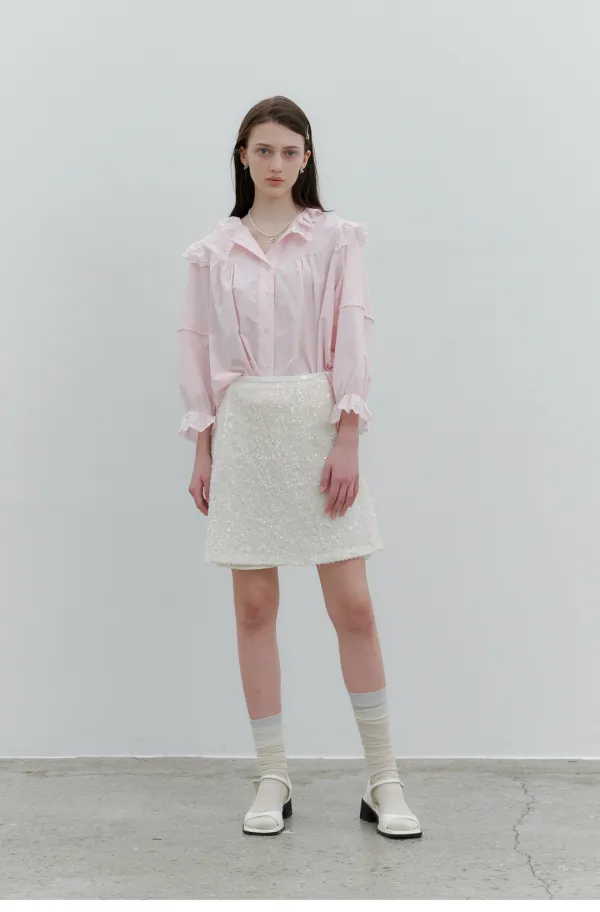 (5th Re-stock) Lacy Blouse (Pink)