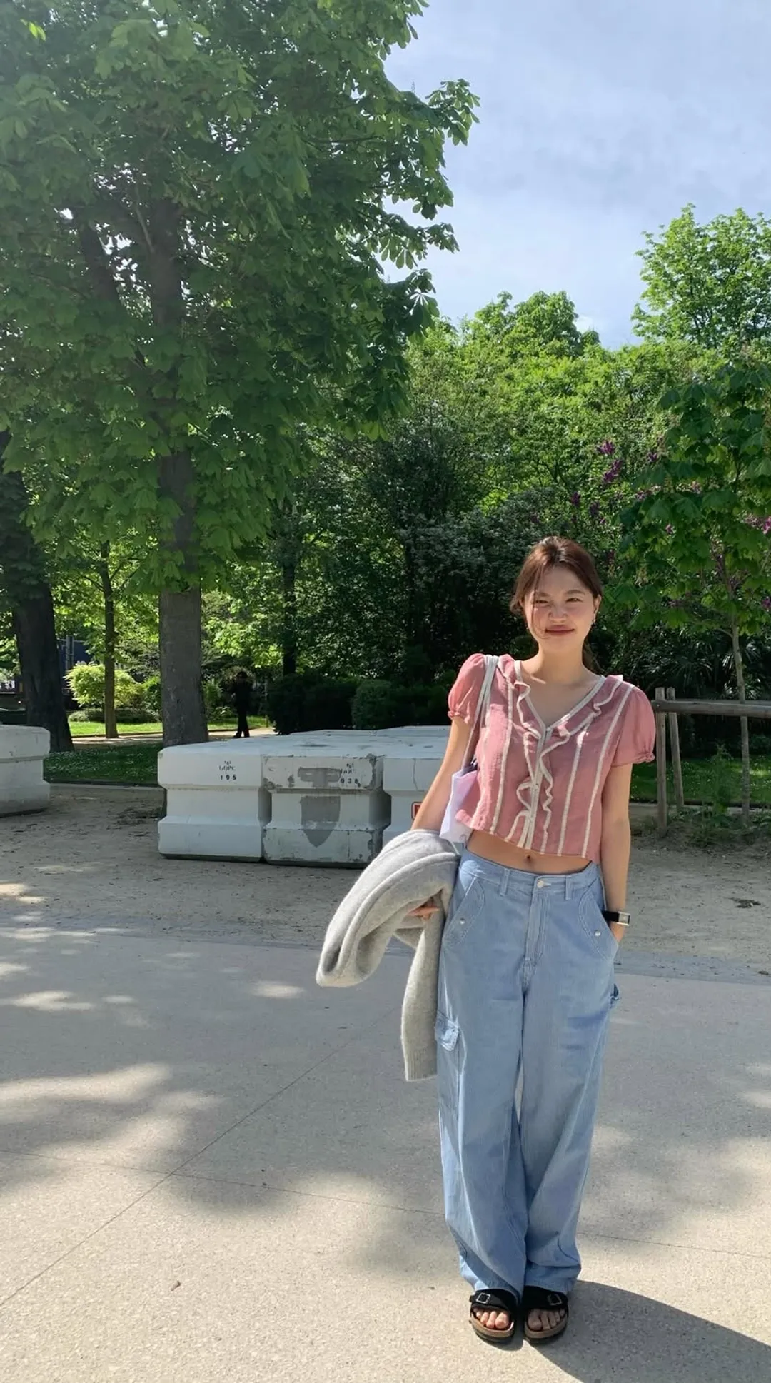 타낫 로즈핑크 블라우스 스타일링