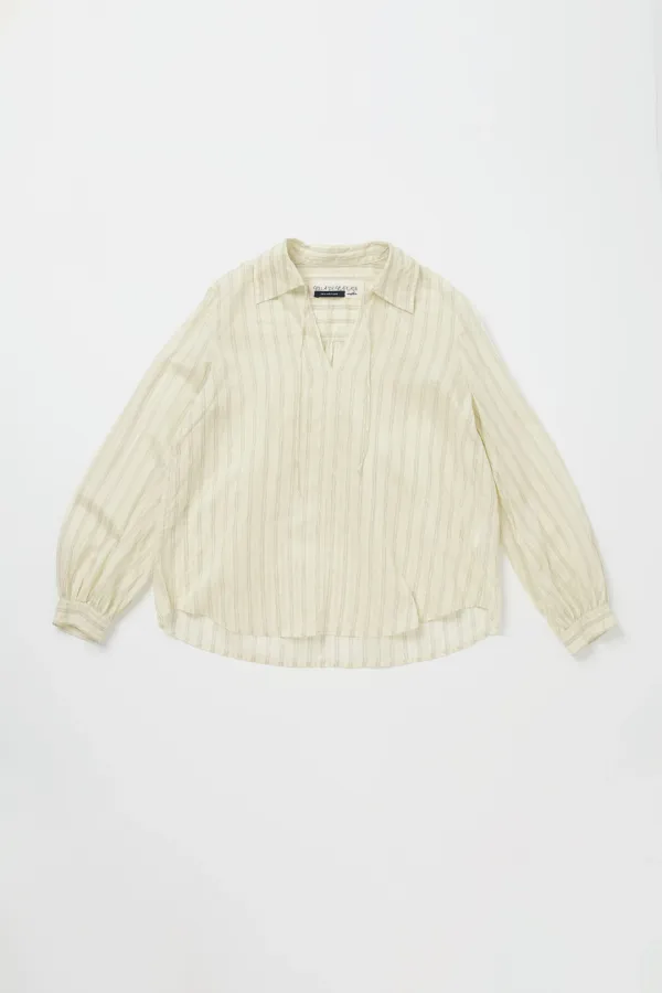 Via Blanco stripe blouse (Ivory stripe)