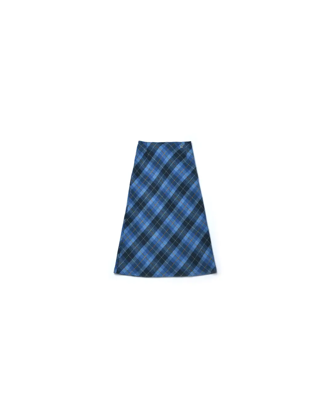 바이탈싸인 [LINE] 블루 체크 울스커트 상품 이미지 3
