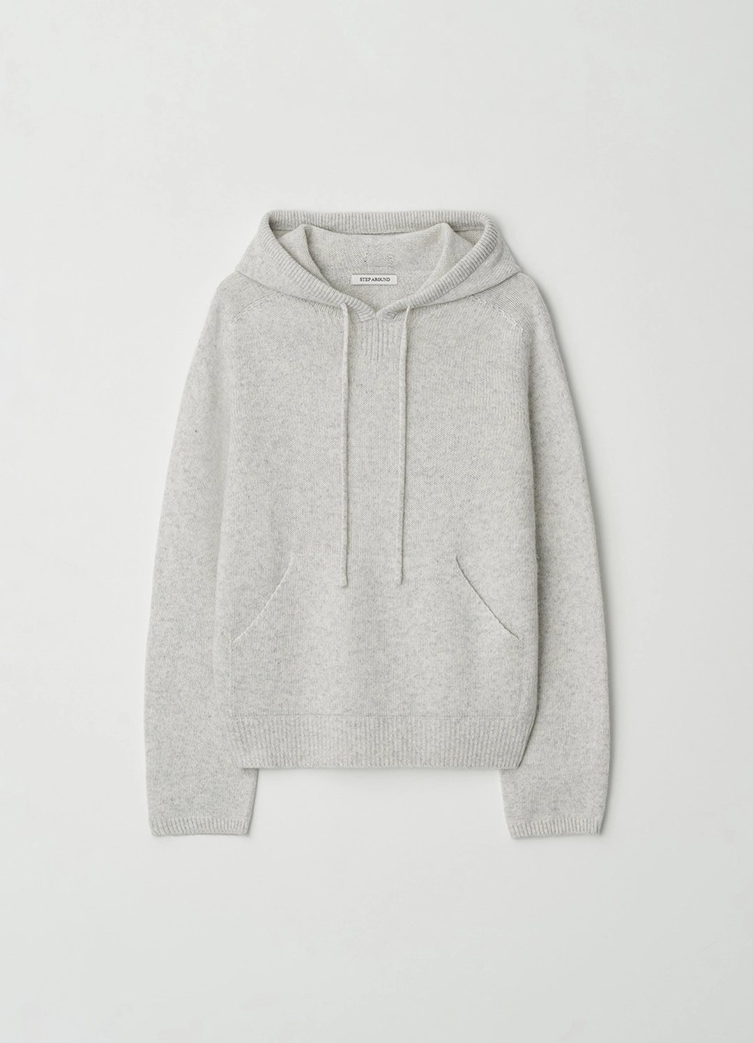스텝어라운드 [3차] Cashmere wholegarment hoody pullover_LIGHT GREY 상품 이미지 1