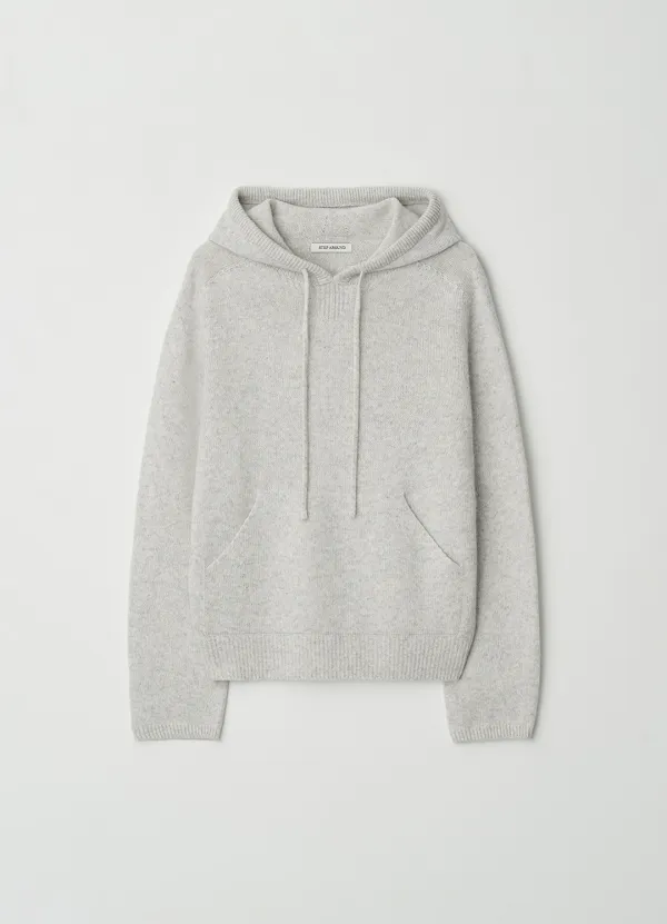 [3차] Cashmere wholegarment hoody pullover_LIGHT GREY