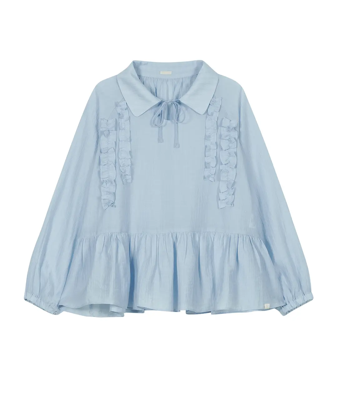 타입서비스 Ruffled Round Top [Sky Blue] 상품 이미지 1
