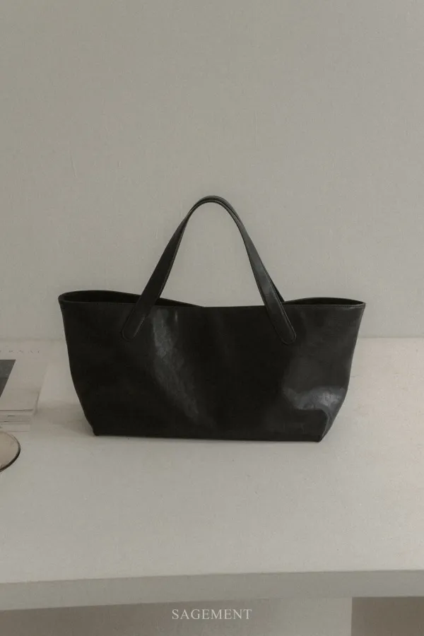 [당일출고] VELOS LEATHER TOTE BAG_BLACK